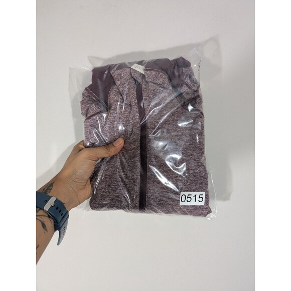 Lululemon Womens Maroon Always Alert 1/2 Zip Pullover Sz 8 Running Workout Gym - Picture 10 of 10